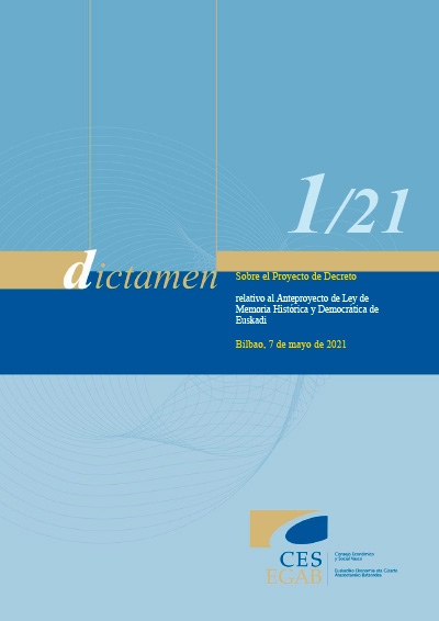Dictamen 1/21 relativo al Anteproyecto de Ley de Memoria Histórica y Democrática de Euskadi