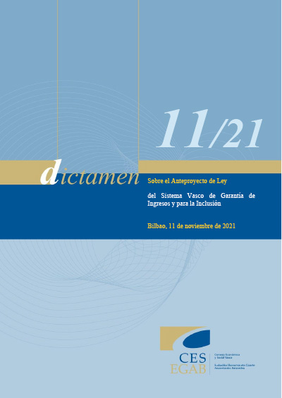 Dictamen 11/21 sobre el Anteproyecto de Ley del Sistema Vasco de Garantía de Ingresos y para la Inclusión