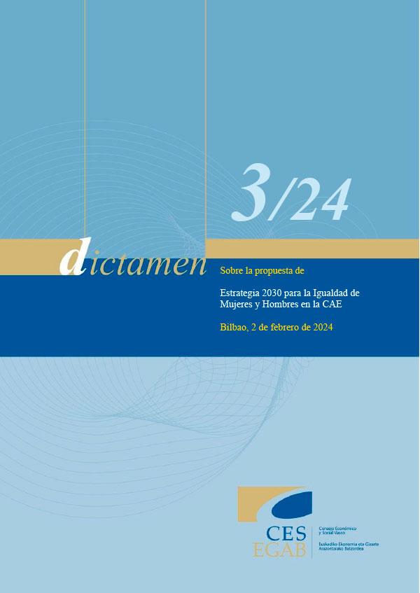 Dictamen 3/24 de 2 de febrero, sobre la propuesta de Estrategia 2030 para la Igualdad de Mujeres y Hombres en la CAE