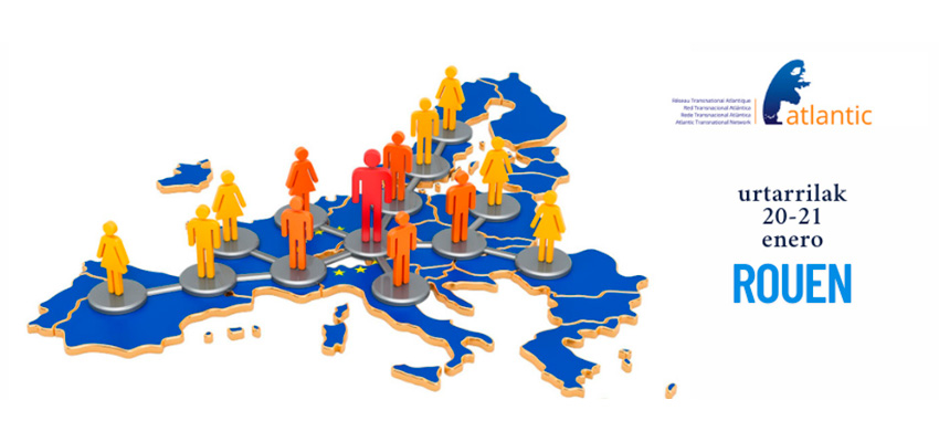 EGAB Rouenen (Frantzia) egongo da hilaren 20an eta 21ean, erronka demografikoa eta migrazioak aztertuko dituen Sare Transnazional Atlantikoaren bileran
