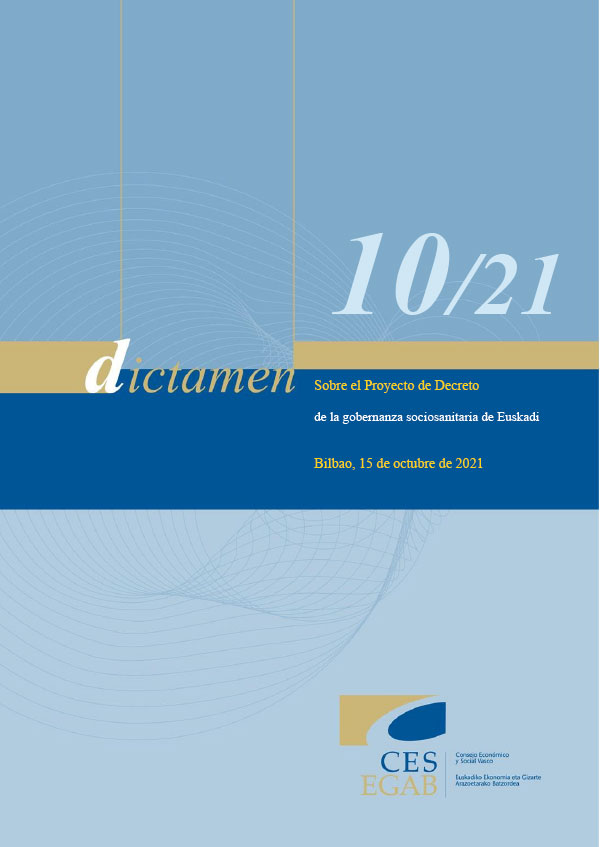 Dictamen 10/21 sobre el Proyecto de Decreto de la gobernanza sociosanitaria de Euskadi