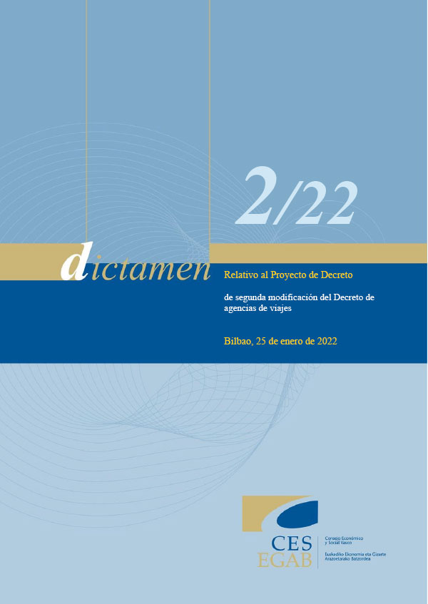 Dictamen 2/22 de 25 de enero relativo al Proyecto de Decreto de segunda modificación del Decreto de agencias de viajes