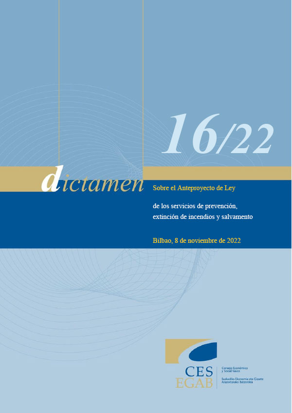 Dictamen 16/22, de 8 de noviembre, sobre el Anteproyecto de Ley de los servicios de prevención, extinción de incendios y salvamento