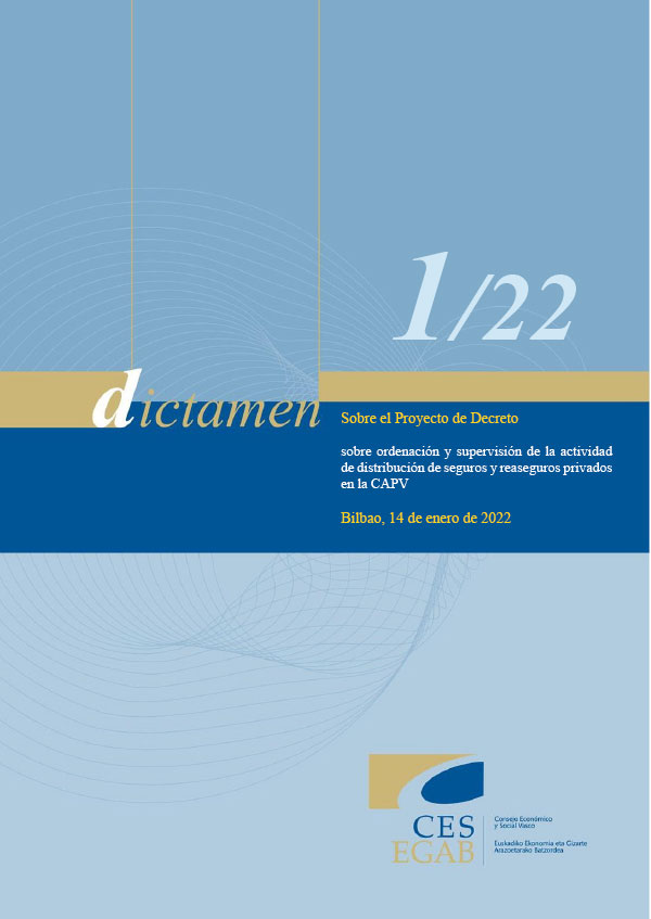 Dictamen 1/22 de 14 de enero sobre ordenación y supervisión de la actividad de distribución de seguros y reaseguros privados en la CAPV