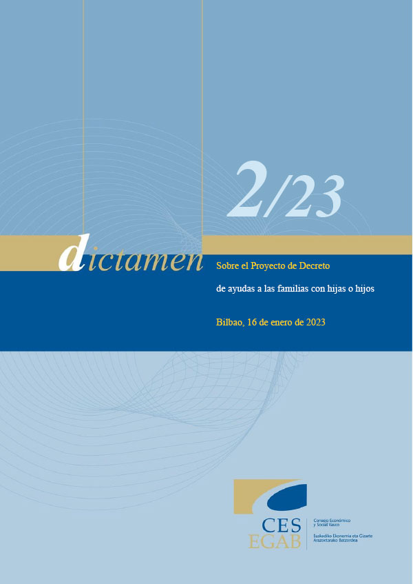 Dictamen 2/23 de 16 de enero sobre el Proyecto de Decreto de ayudas a las familias con hijas o hijos