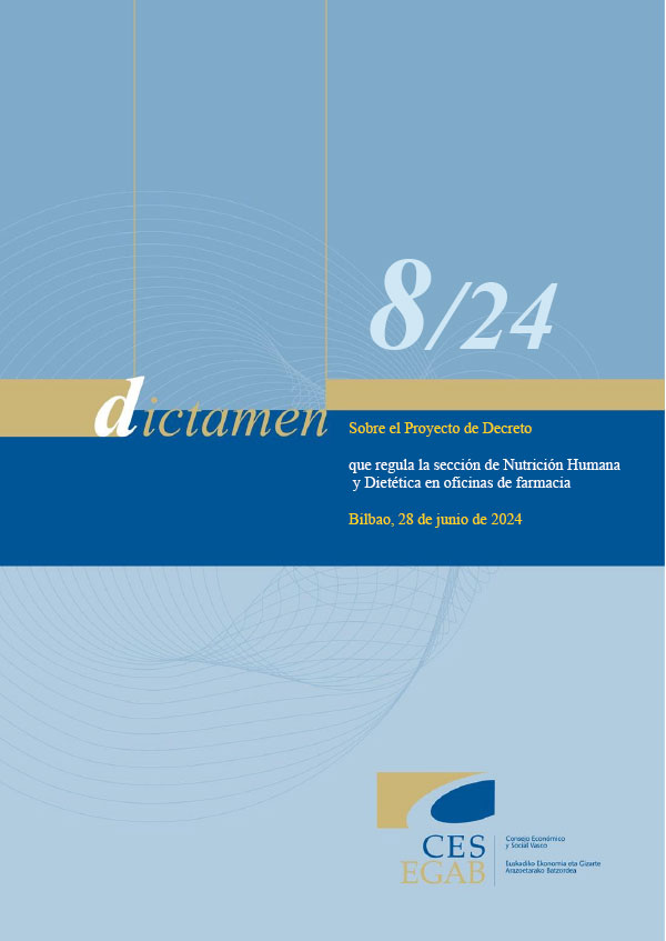 Dictamen 8/24 de 28 de junio sobre el Proyecto de Decreto que regula la sección de Nutrición Humana y Dietética en oficinas de farmacia