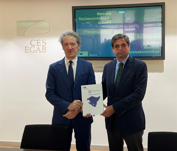 Euskadiko Ekonomia eta Gizarte Arazoetarako Batzordeak 2023. urteari buruzko Memoria Sozioekonomikoa aurkeztu du gaur goizean